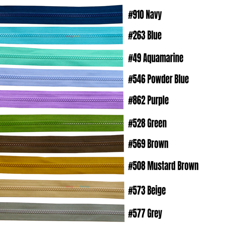 YKK – 4VS Zipper Chain (Assorted Colors and Sizes) - SMH Craft