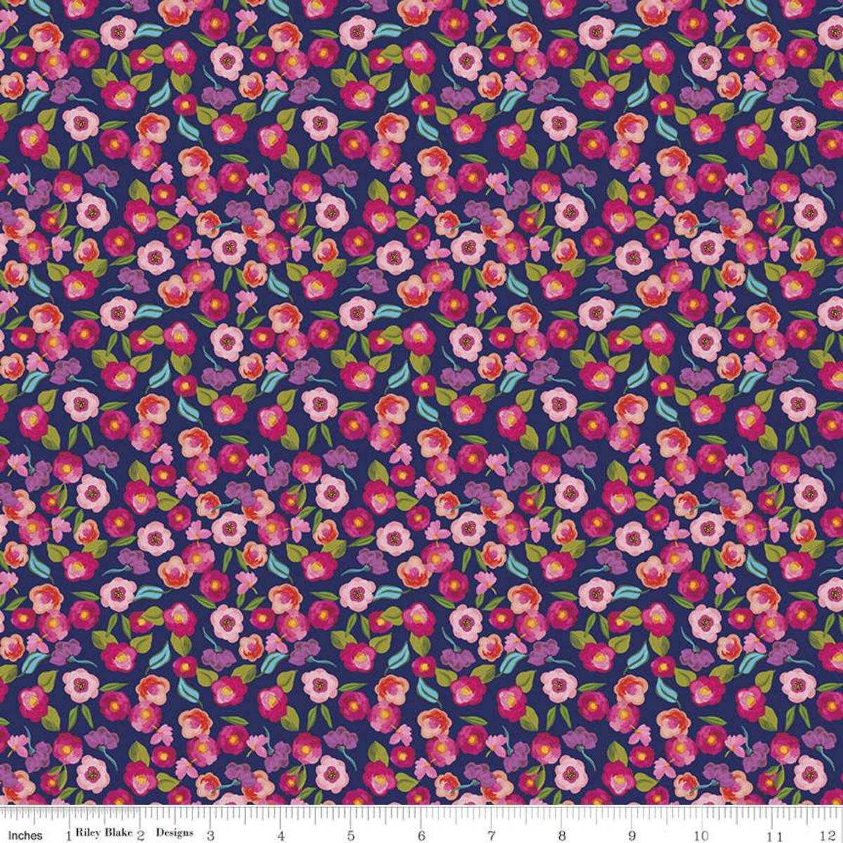 Riley Blake – Navy Blissful Blooms Blossoms #CP10-11913 - SMH Craft