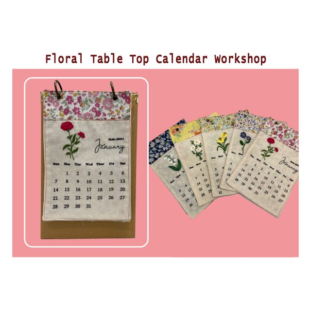 Floral Table Top Calendar Workshop – 17 Nov 2023